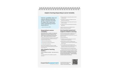 Adaptive Teaching: Responding to Learner Variability