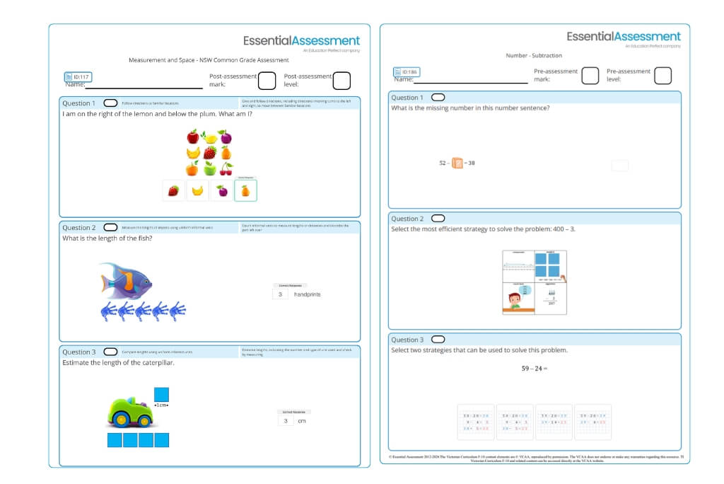 Paper-based Assessments and Learning Materials